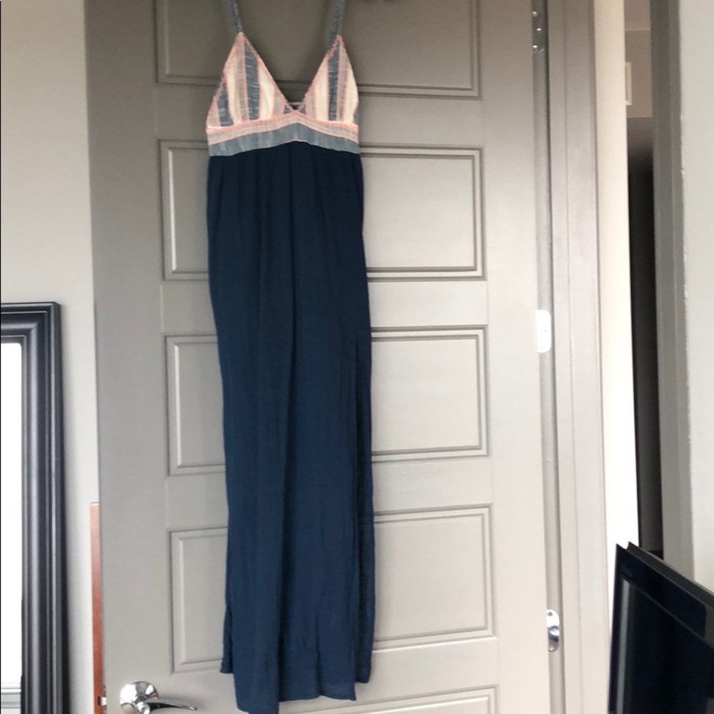 Boho chic long dress with slit up side